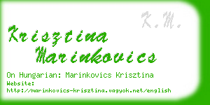 krisztina marinkovics business card